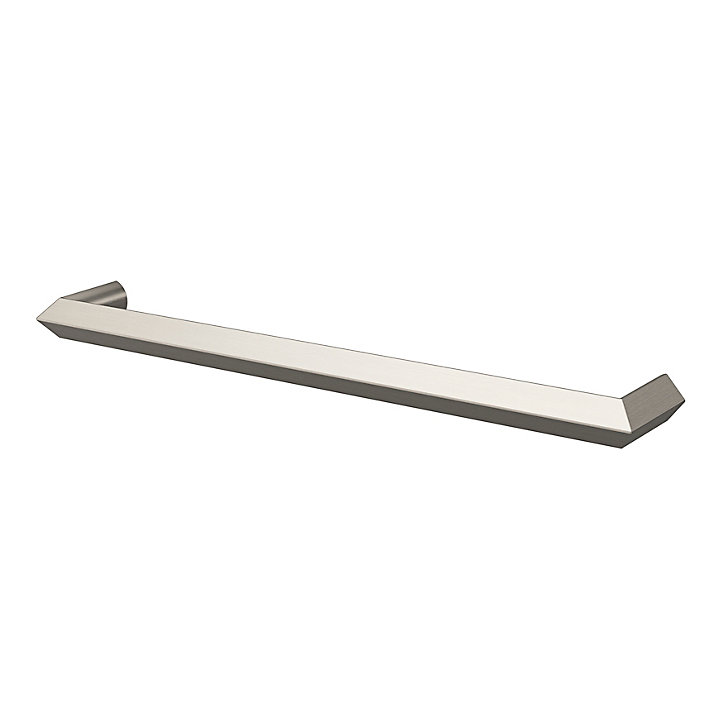 Poignée de meuble Droit GoodHome Keri effet nickel satin gris l.170mm x l.11mm x H. 27mm entraxe 160mm
