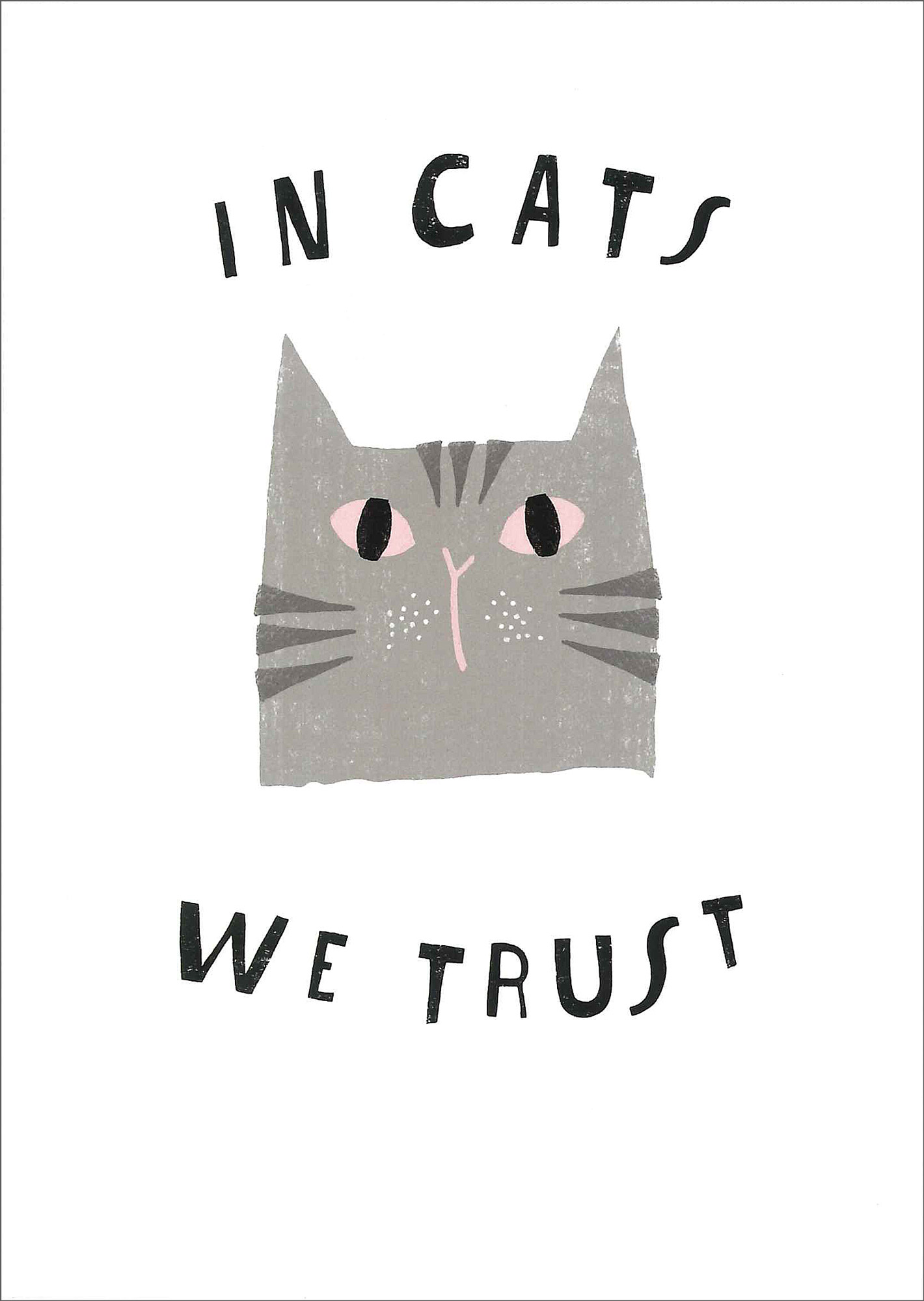 Postkarte 'In cats we trust' günstig bestellen