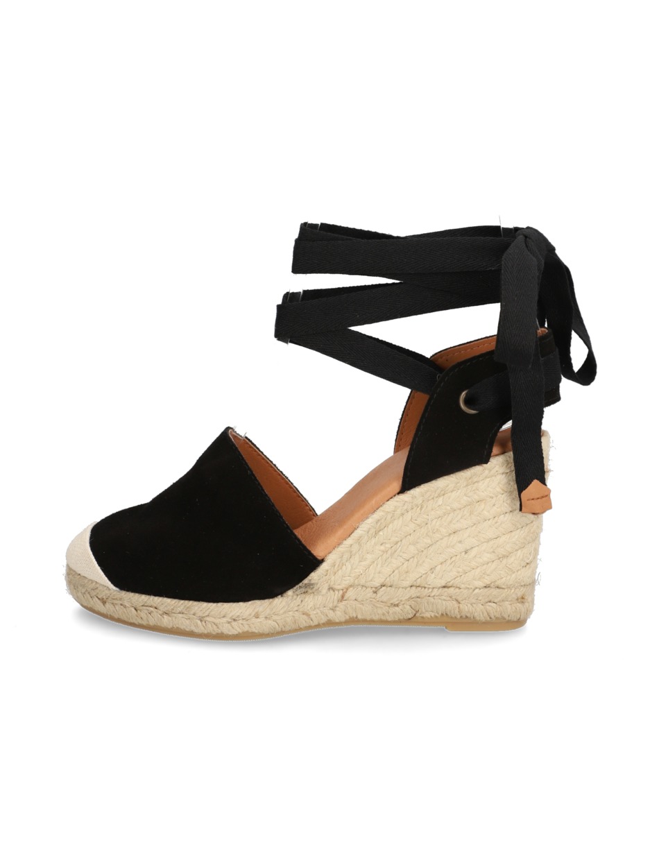 Veloursleder Keilsandale
