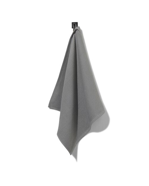 essuie-mains - 50 x 50 - coton gaufré gris