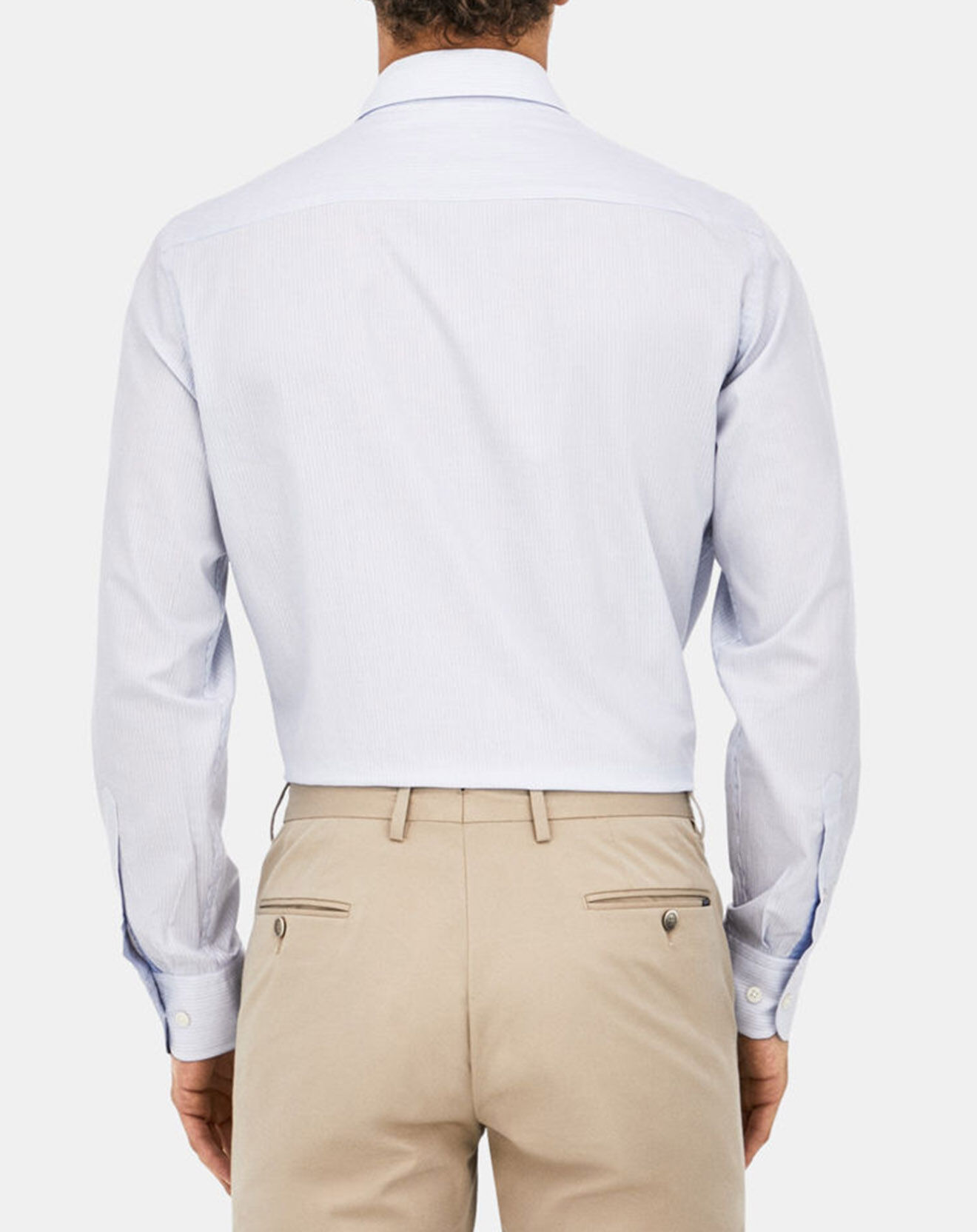 Hackett London Chemise Classic Fit rayée bleu ciel