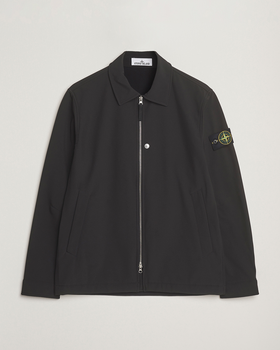 Stone Island Soft Shell Shirt Jacket Black