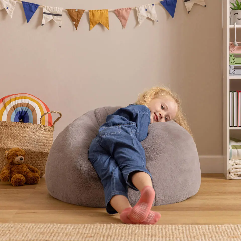 icon - Kingston Kinderzitzak - Fleece - Grijs
