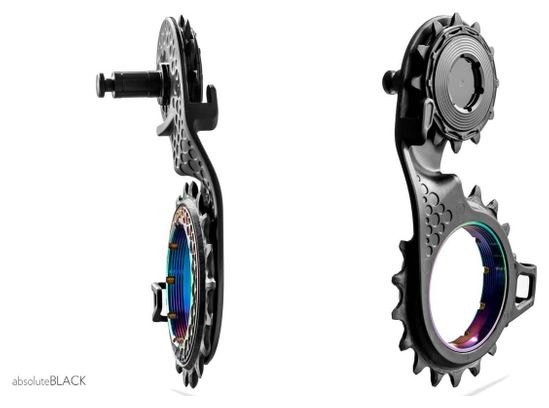 Chape de Dérailleur Hollowcage AbsoluteBlack pour Shimano Ultegra 8150 12 V Rainbow