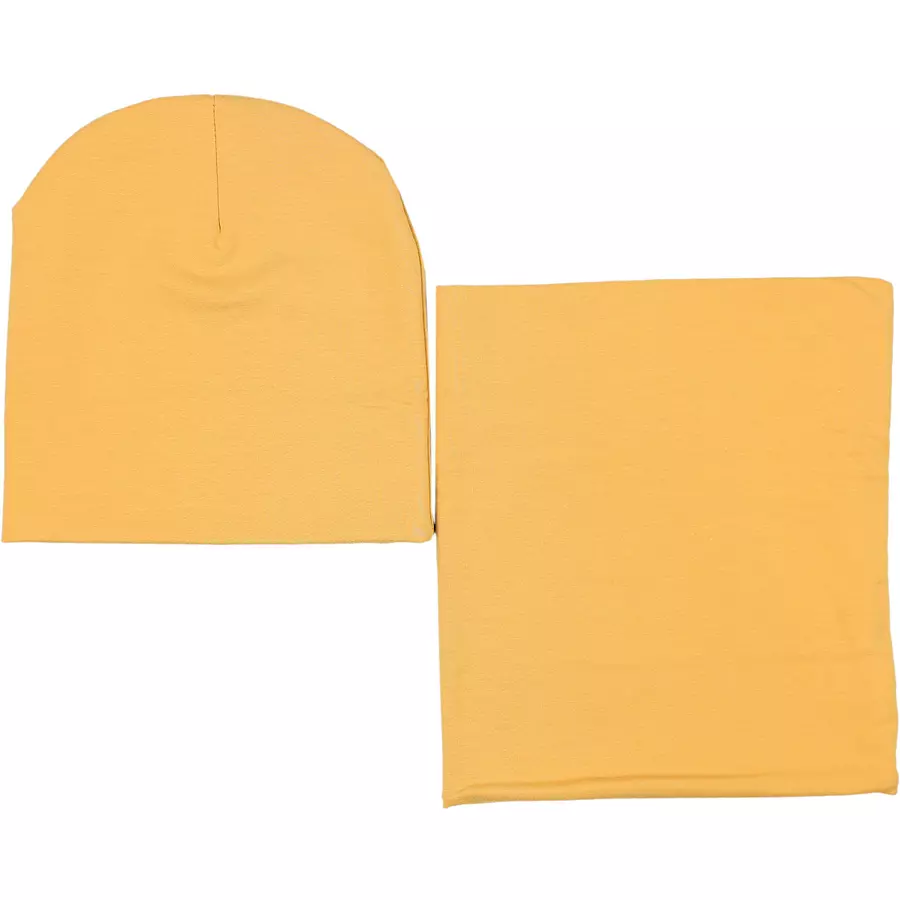 TupTam Unisex Kinder Beanie Mütze Schlauchschal Set gelb