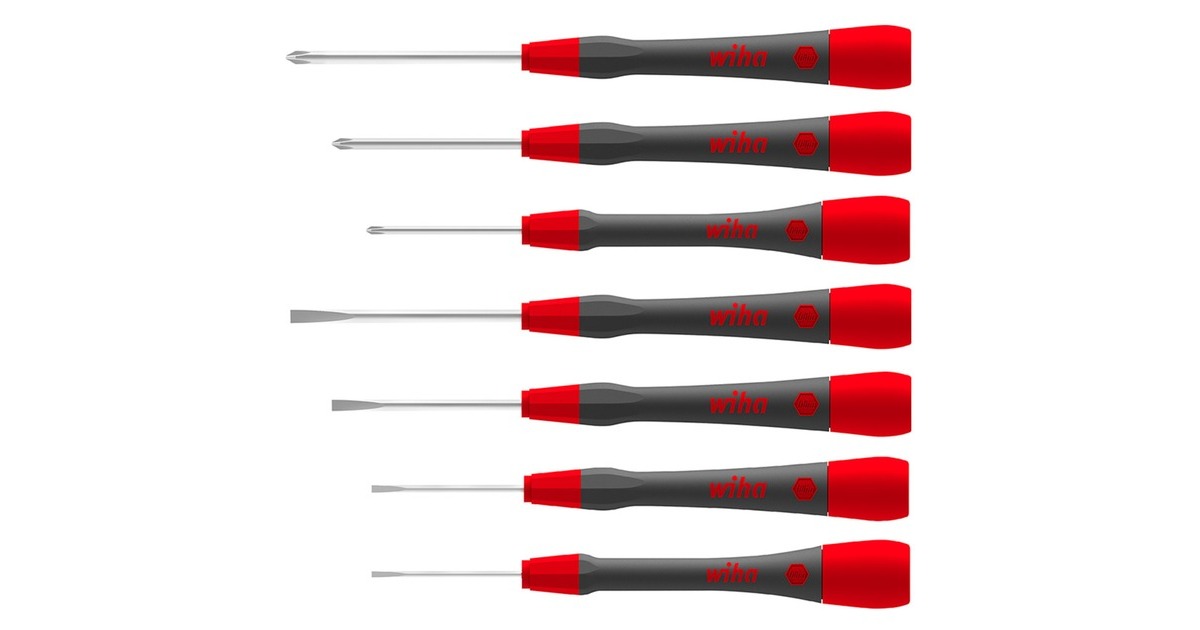 WihaFijnschroevendraaierset PicoFinish 42991  (Grijs/rood)