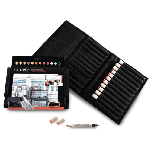 COPIC® classic Marker Set 12er Architektur-Farben im Wallet