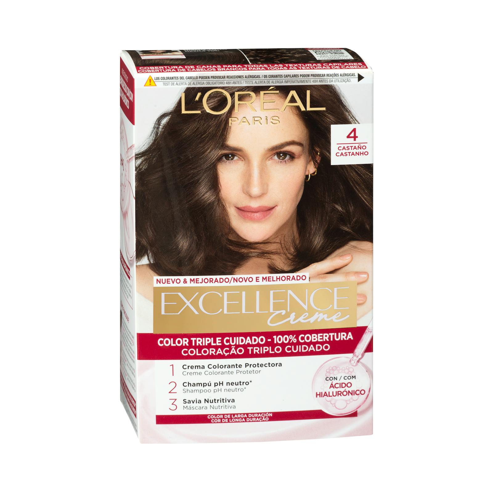 Coloration permanente 4 châtains Excellence Crème