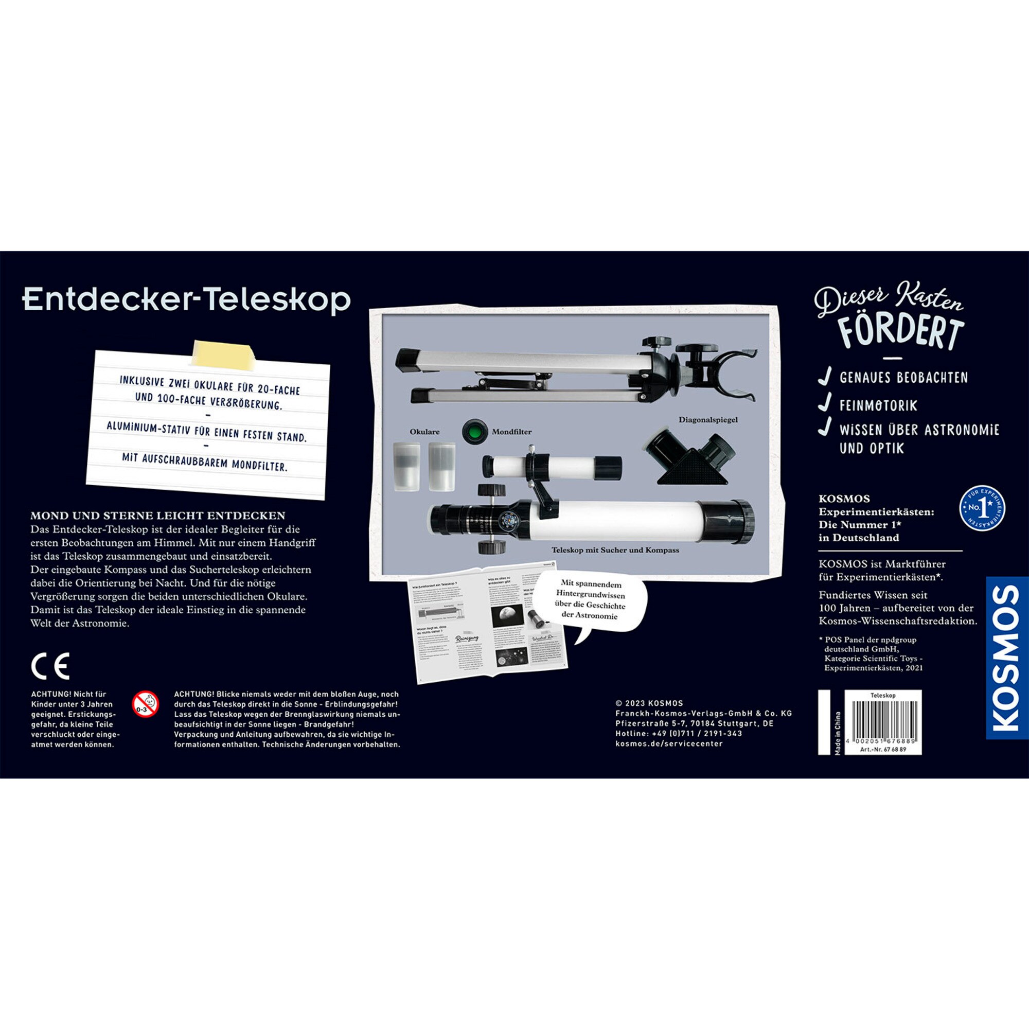 Kosmos Experimentierkasten Entdecker-Teleskop
