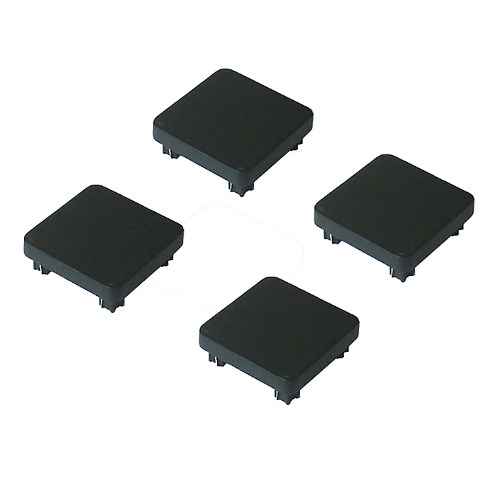 Chapeau GoodHome Neva anthracite 7,5 x 7,5 cm (Lot de 4)