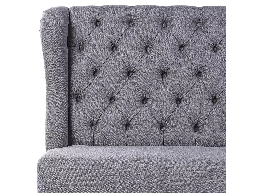 Canapé banquette 2 places en tissu gris foncé TORSBY