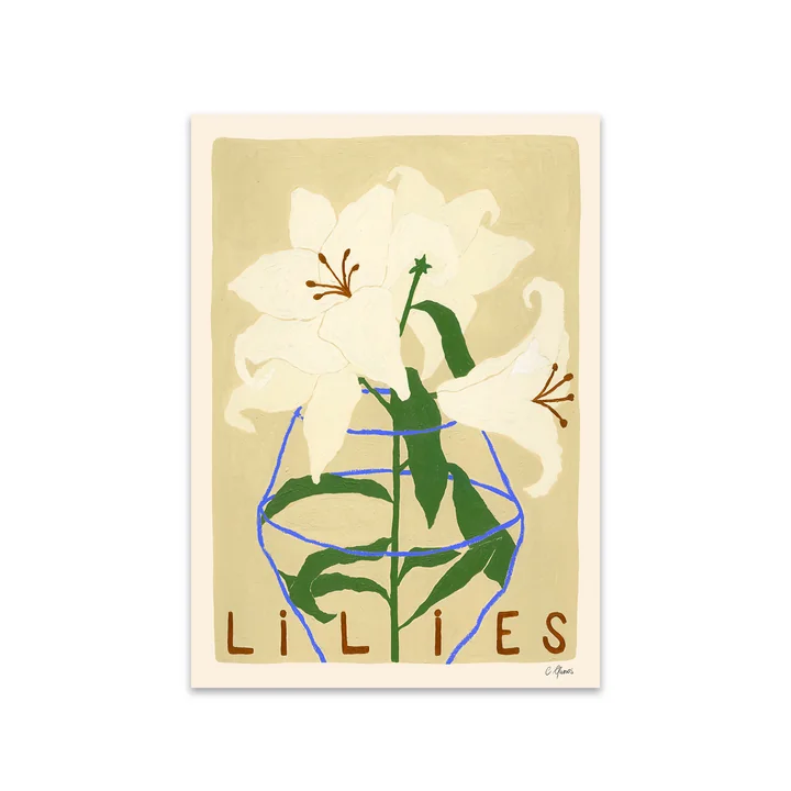 The Poster Club - Lilies von Carla Llanos, 50 x 70 cm