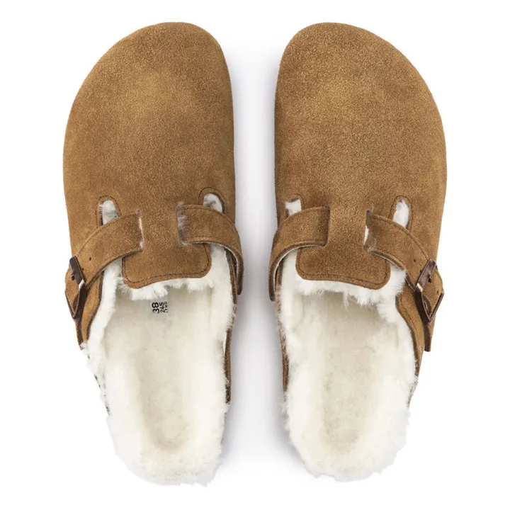 BIRKENSTOCK Sabots Boston Shearling - Collection Adulte  | Camel