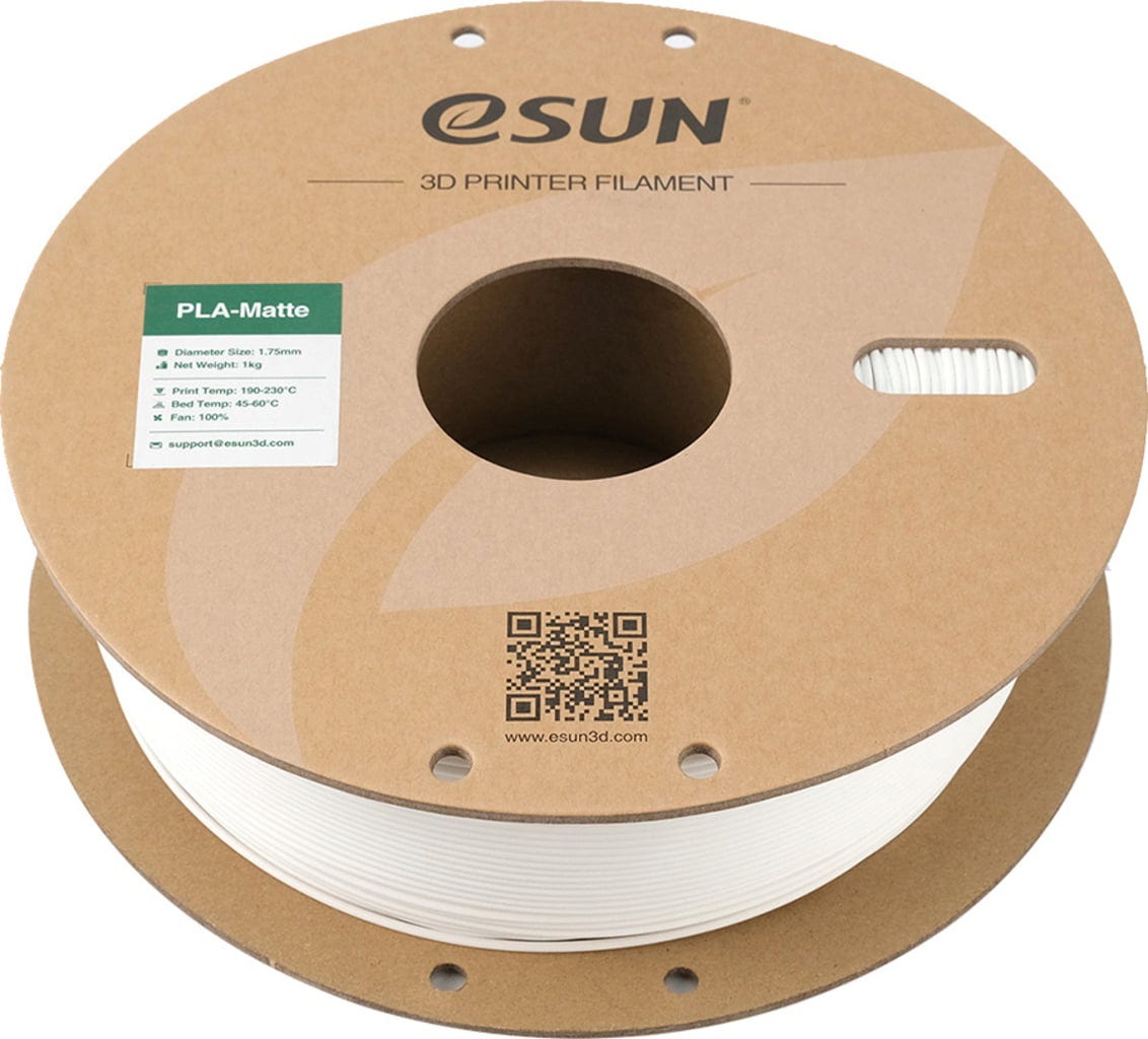 eSUN  PLA-Matte Milky White, 1,75 mm / 1000 g    Kostengünstiges Filament für Modelle mit matter Oberfläche