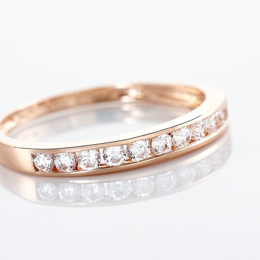 Bague Davila Or Rose Oxyde De Zirconium