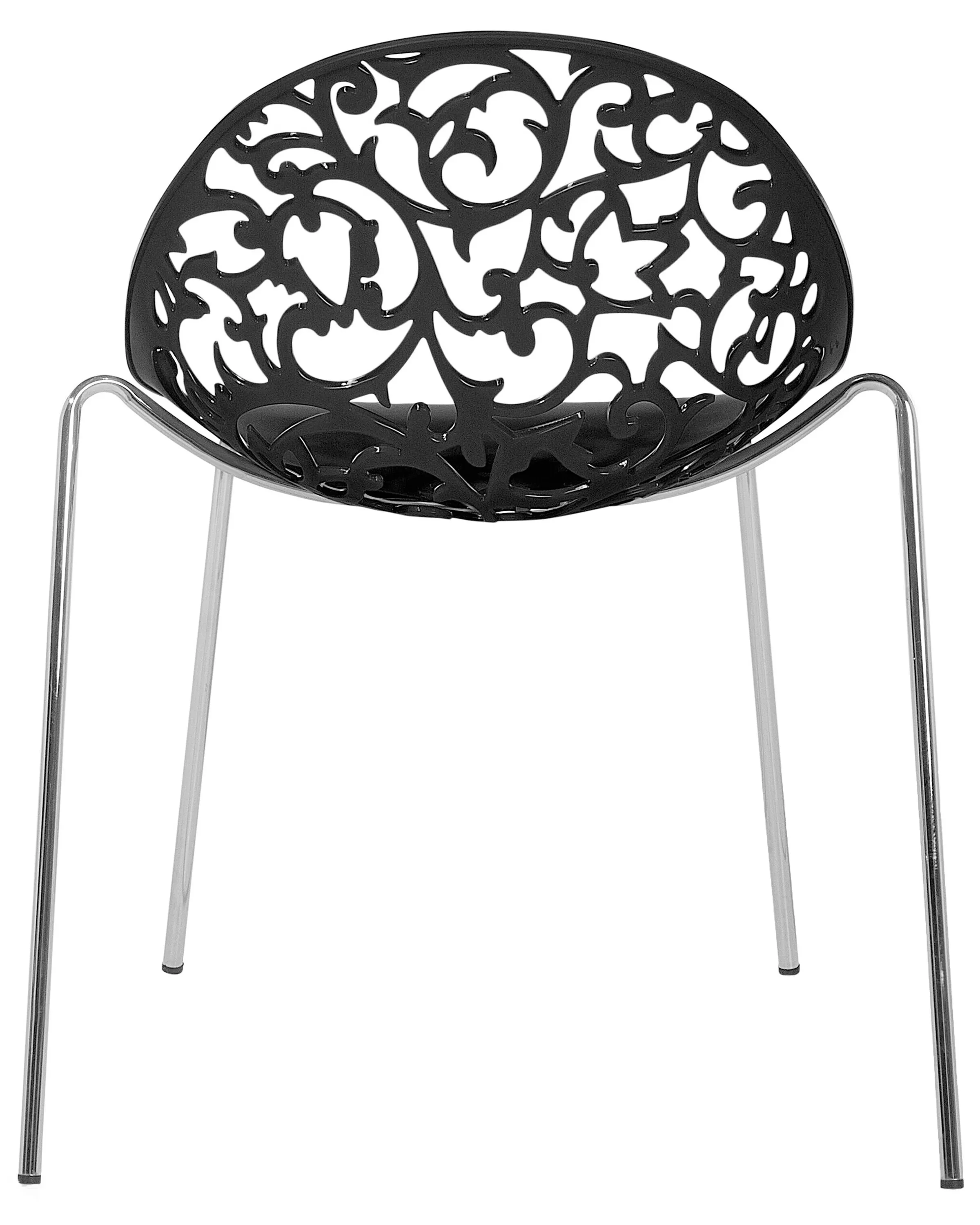 Set van 4 eetkamerstoelen MUMFORD Zwart