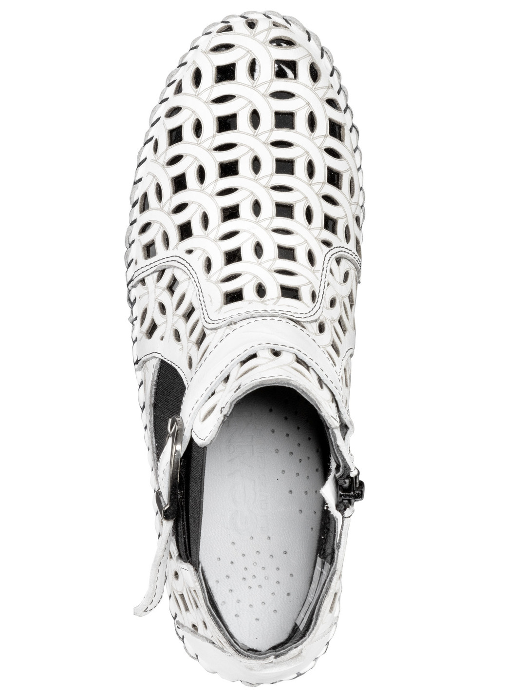Gemini Bootie aus fantasievoll gelochtem Nappaleder