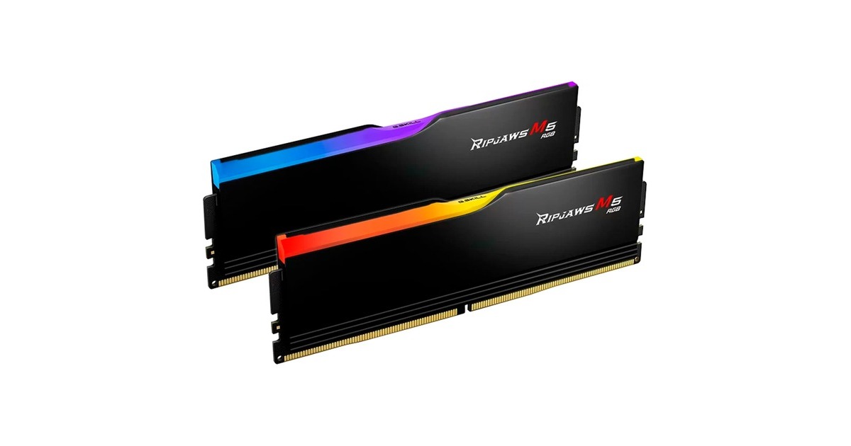 G.Skill32 GB DDR5-6400 Kit werkgeheugen  (Zwart, F5-6400J3239G16GX2-RM5RK, Ripjaws M5 RGB, XMP)