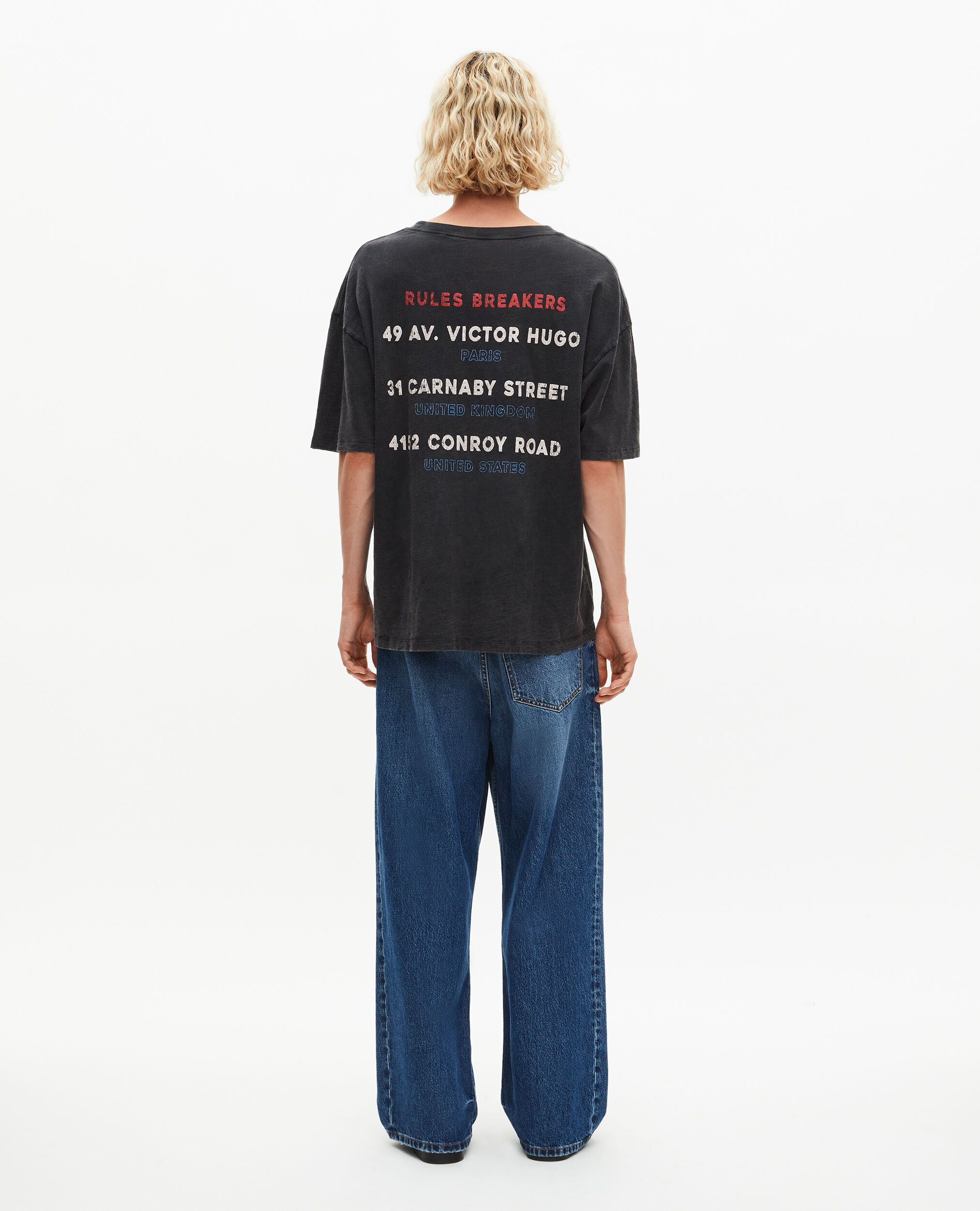 T-shirt avec sérigraphie noir