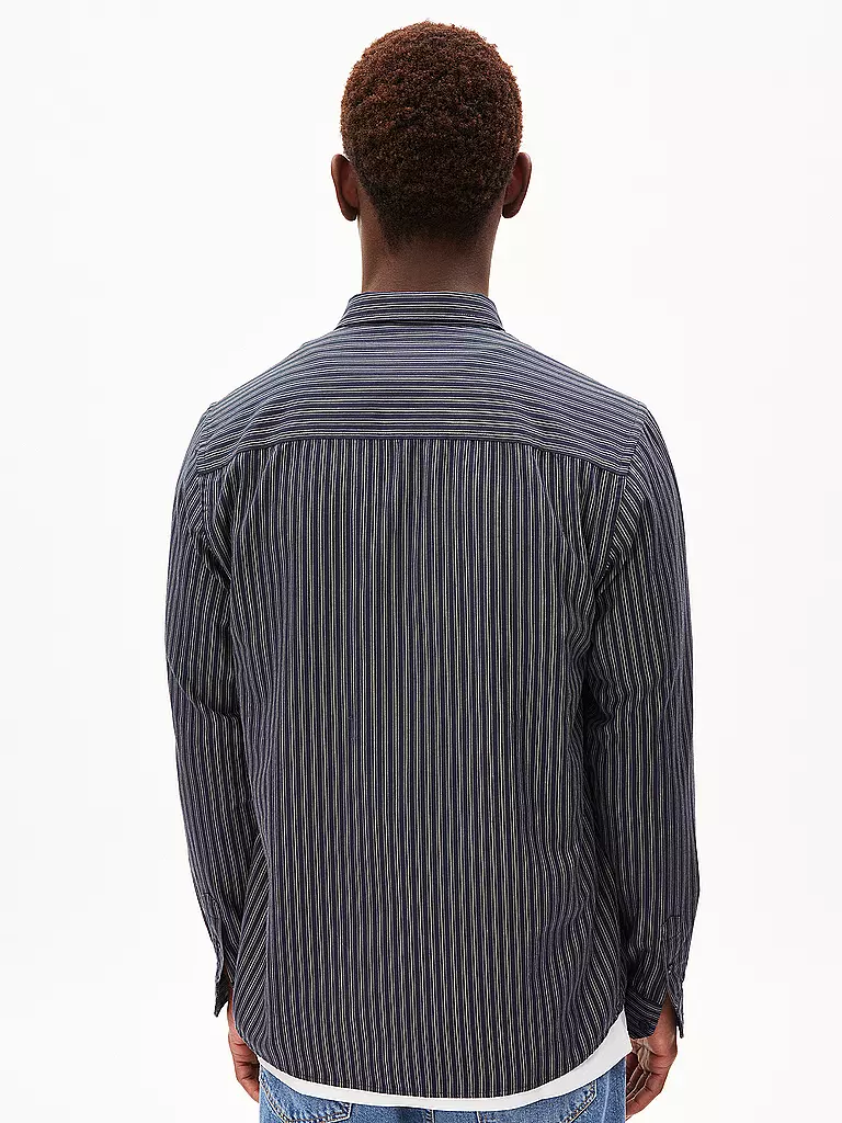 ARMEDANGELS Hemd Casual Fit QUAASA STRIPES dunkelblau