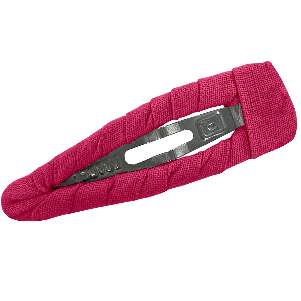 Barrette Clic-Clac Tissu Fuchsia