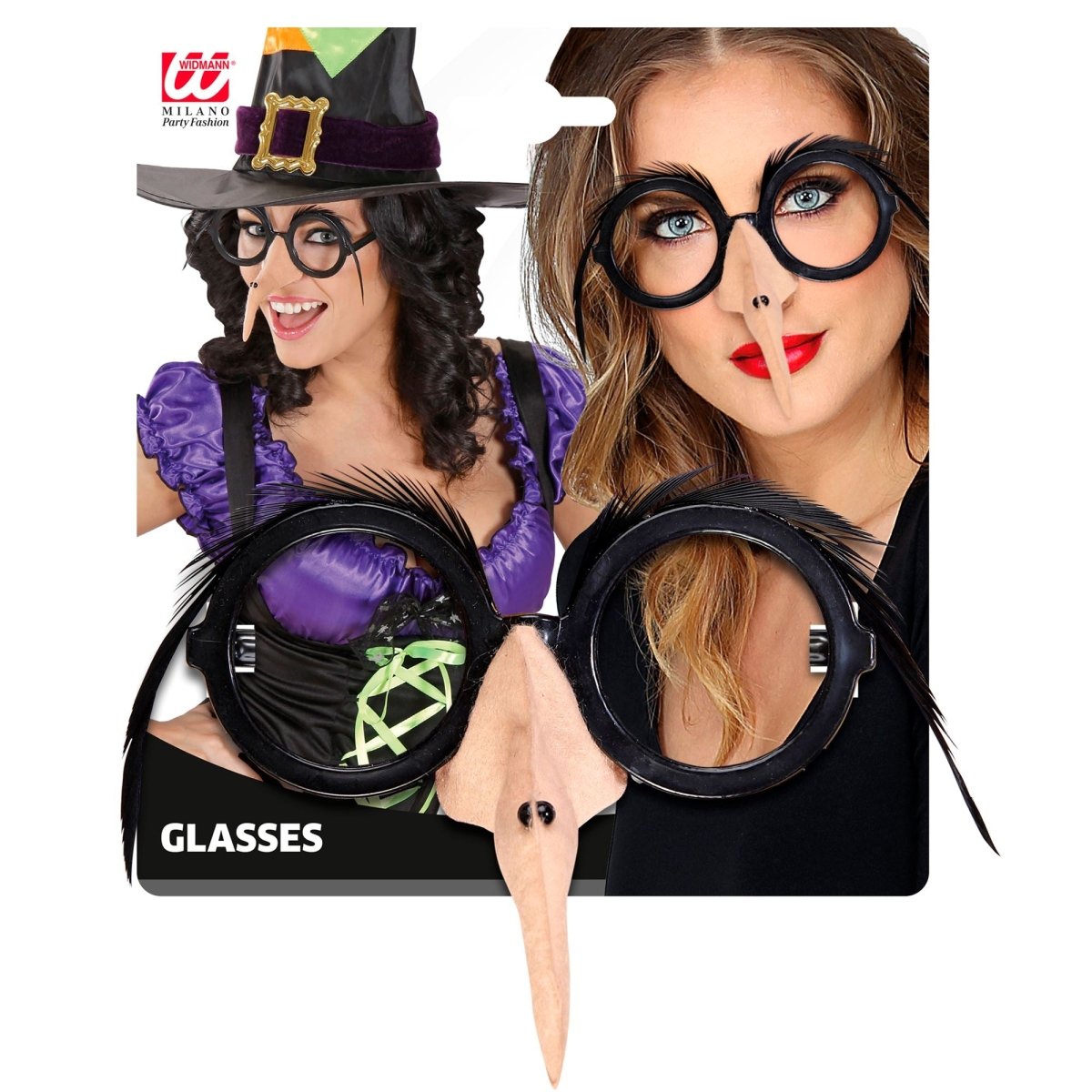 Halloween Bril Met Heksenneus