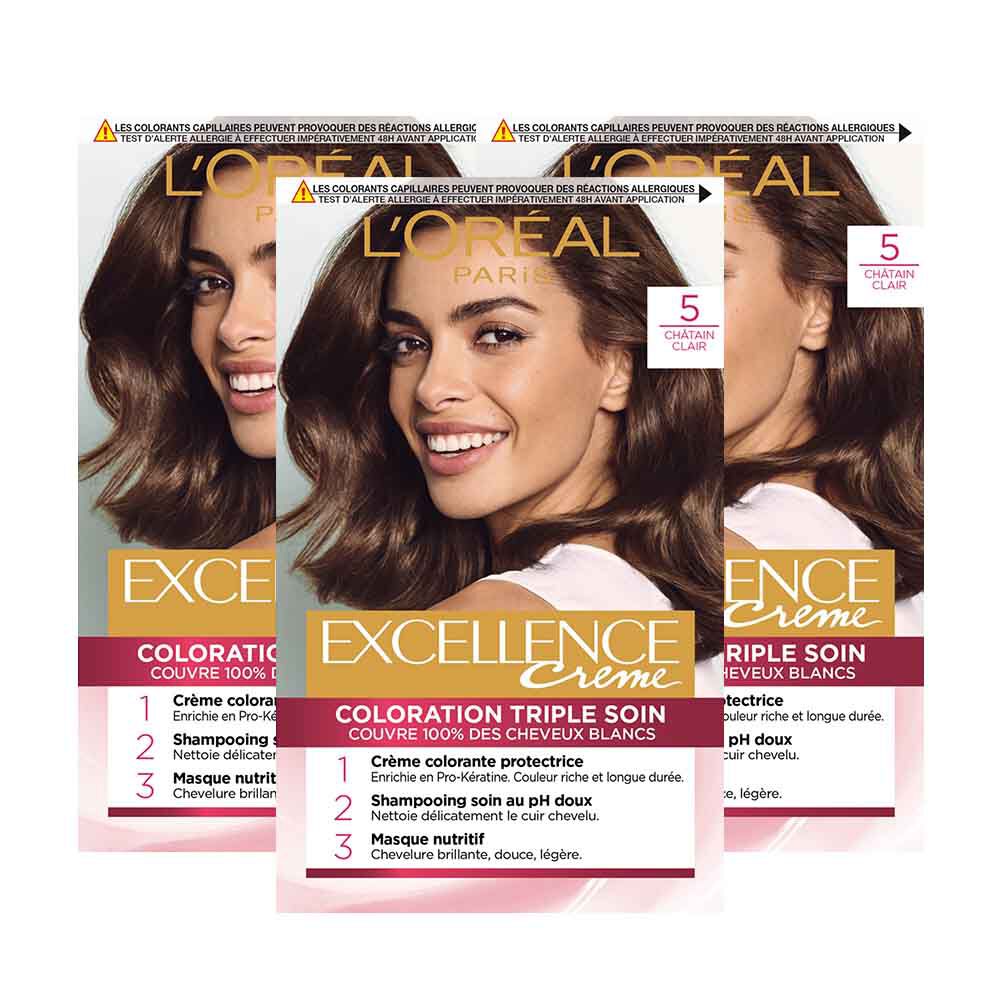 Lot de 3 - Excellence Châtain