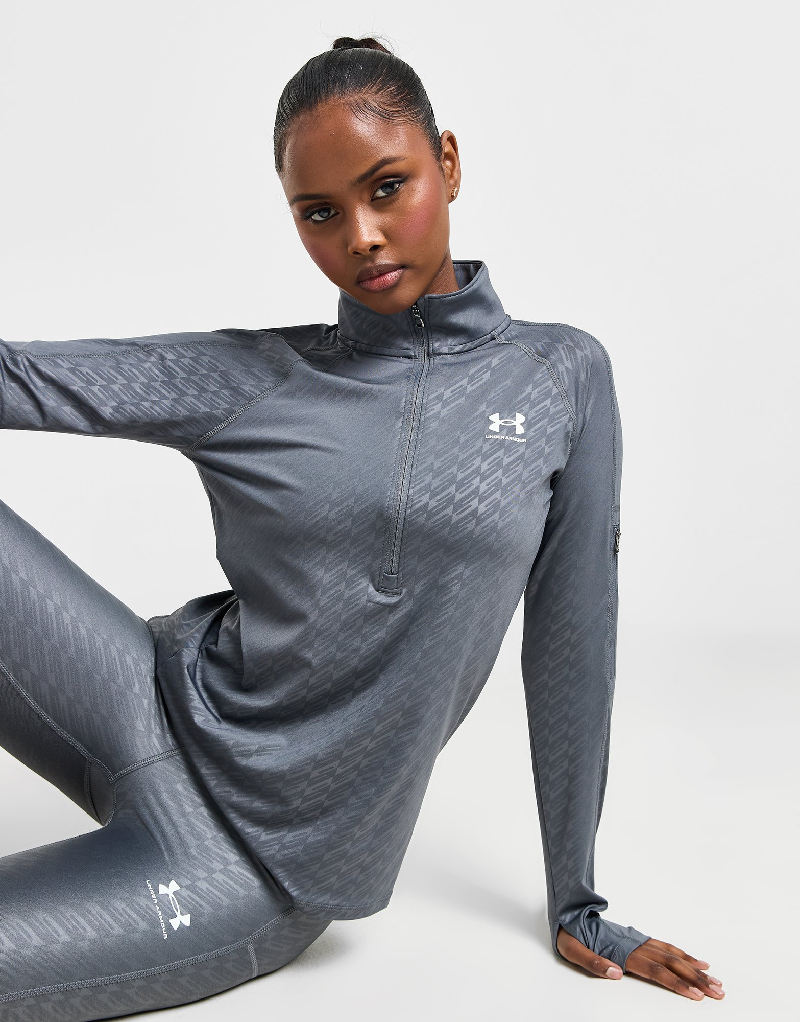 Under Armour Haut Zippé Imprimé Emboss Femme