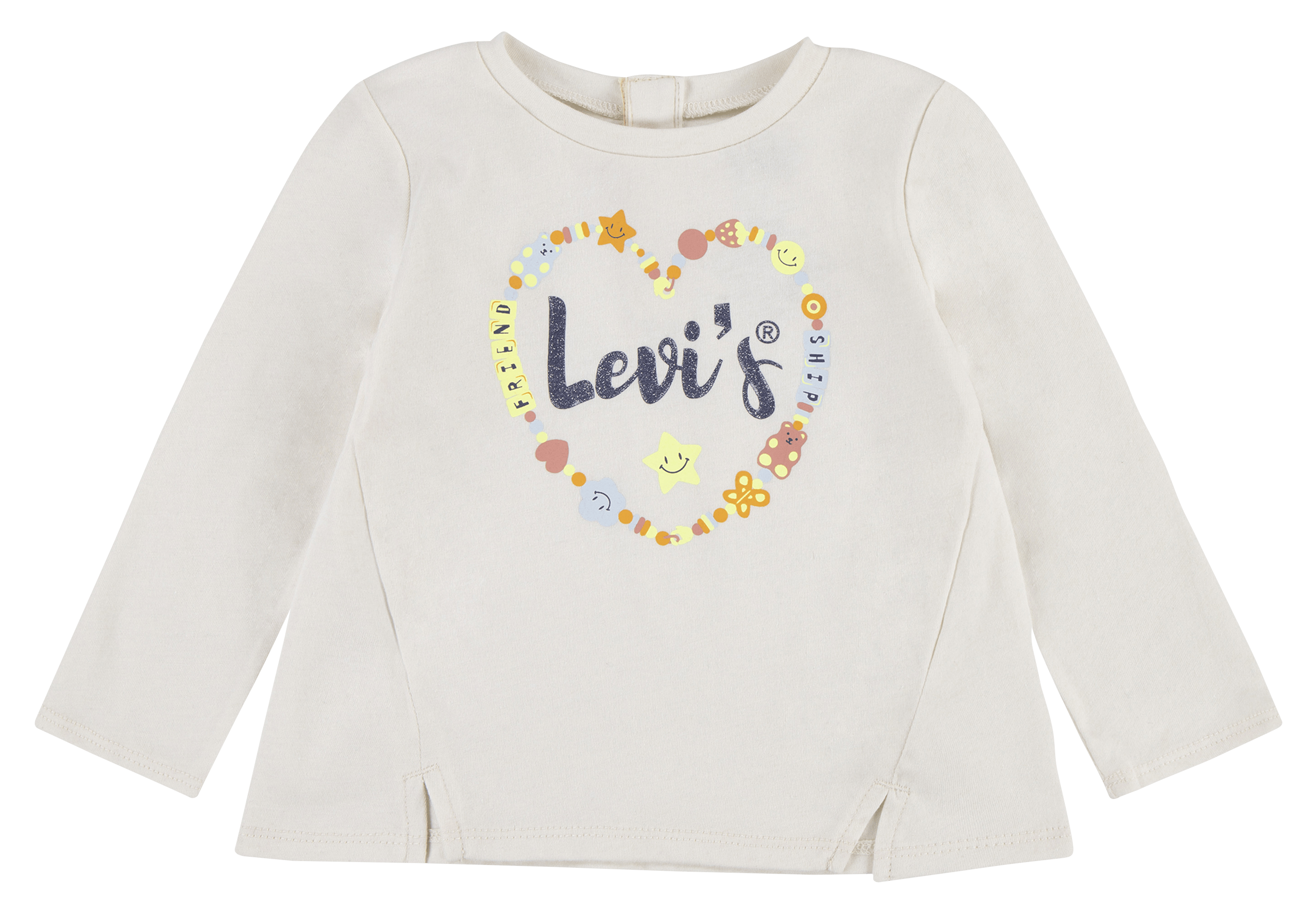 Tee-shirt col rond en coton sérigraphié | Blanc