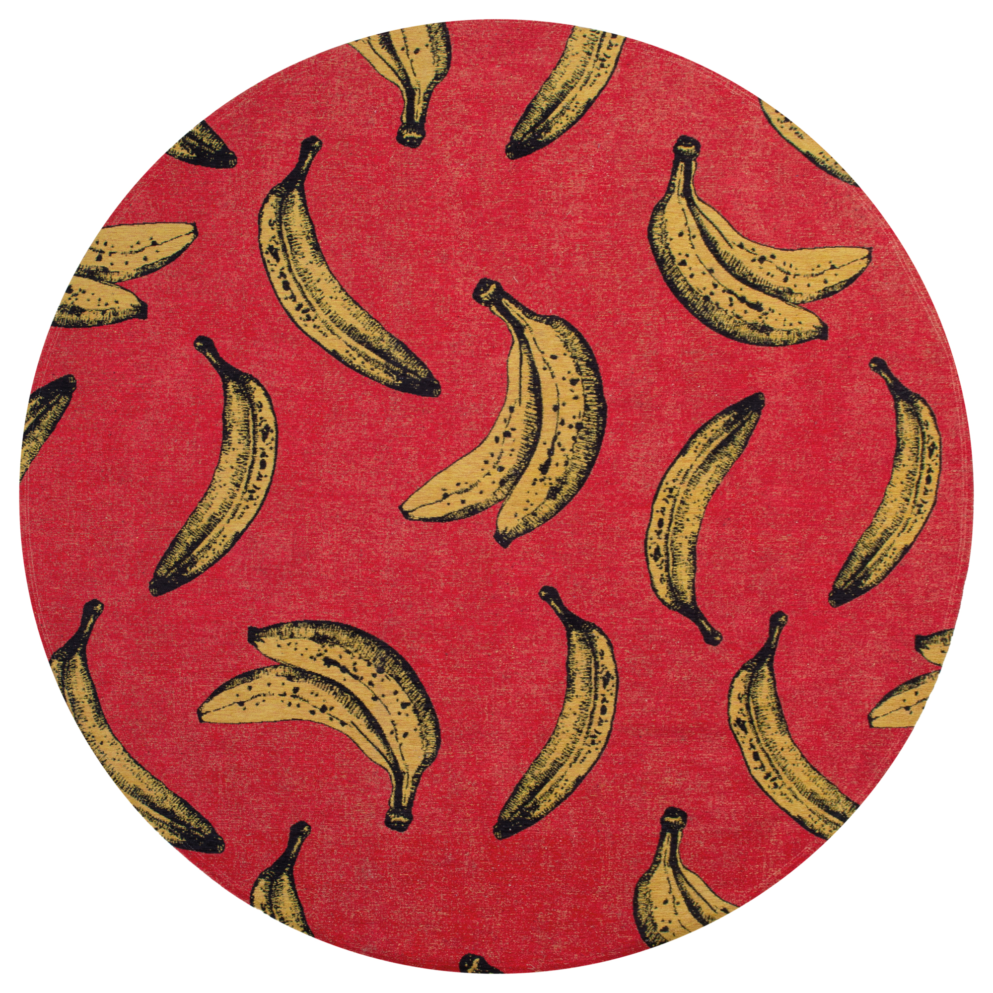 Ecorugs vloerkleed Banana rood ∅ 240 cm
