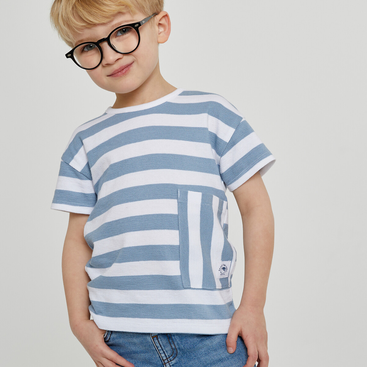 COLEÇÃO LA REDOUTE<br>Conjunto de 2 camisetas listradas de algodão