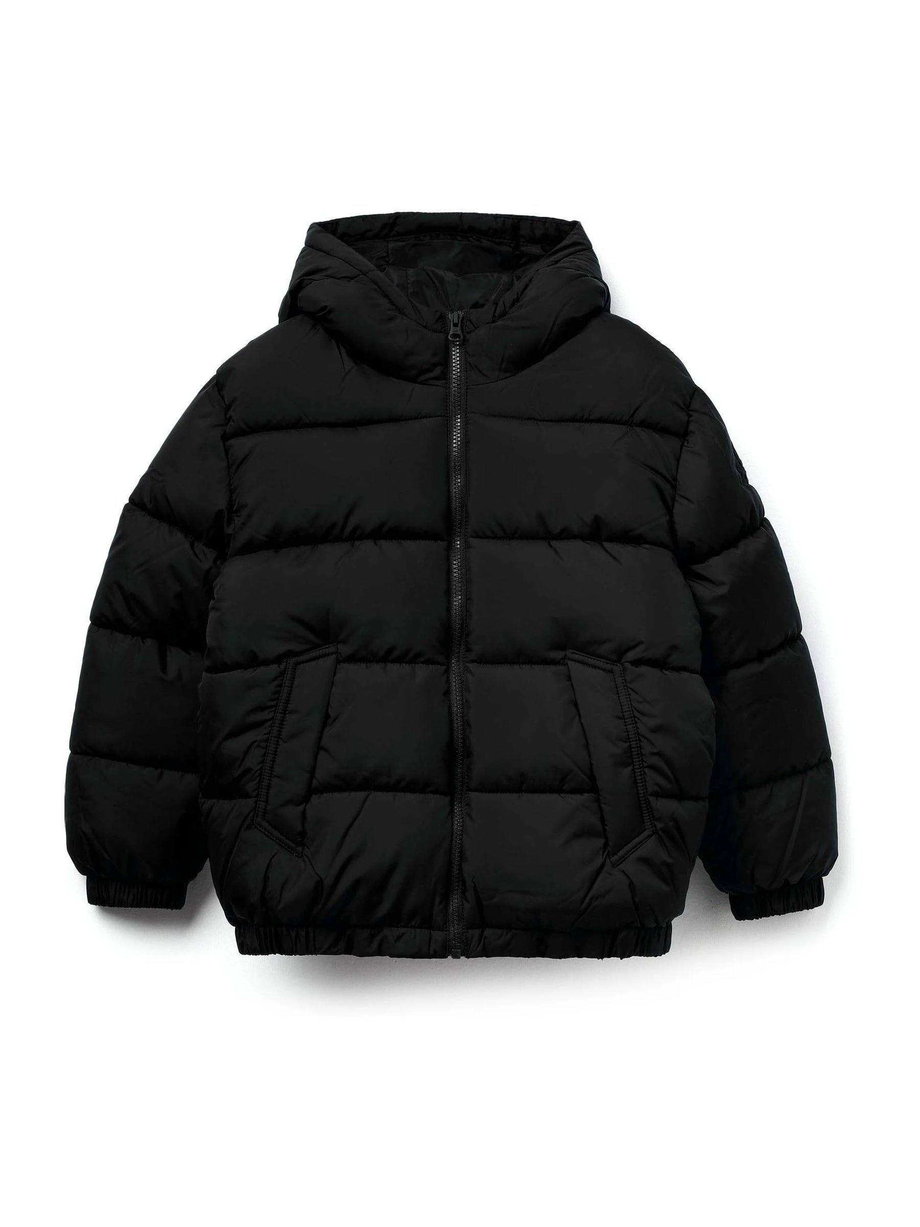 Benetton Zwart Jongens Jack Met Capuchon (6-14 jaar)