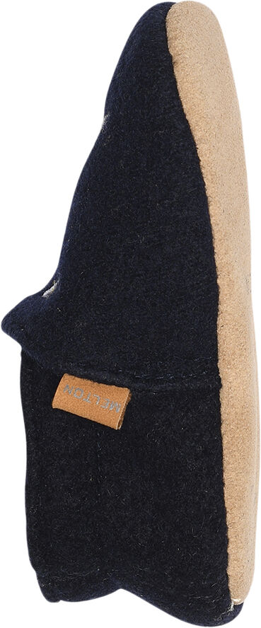 Melton Space wool slippers Marine