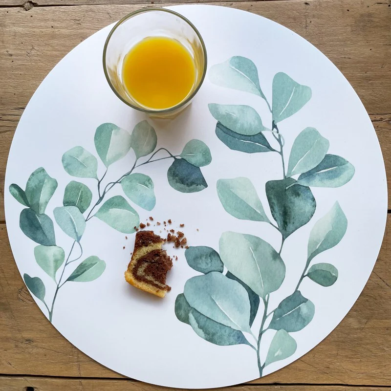 Lot de 4 sets de table L 38xl 38cm - EUCALYPTUS 99deco