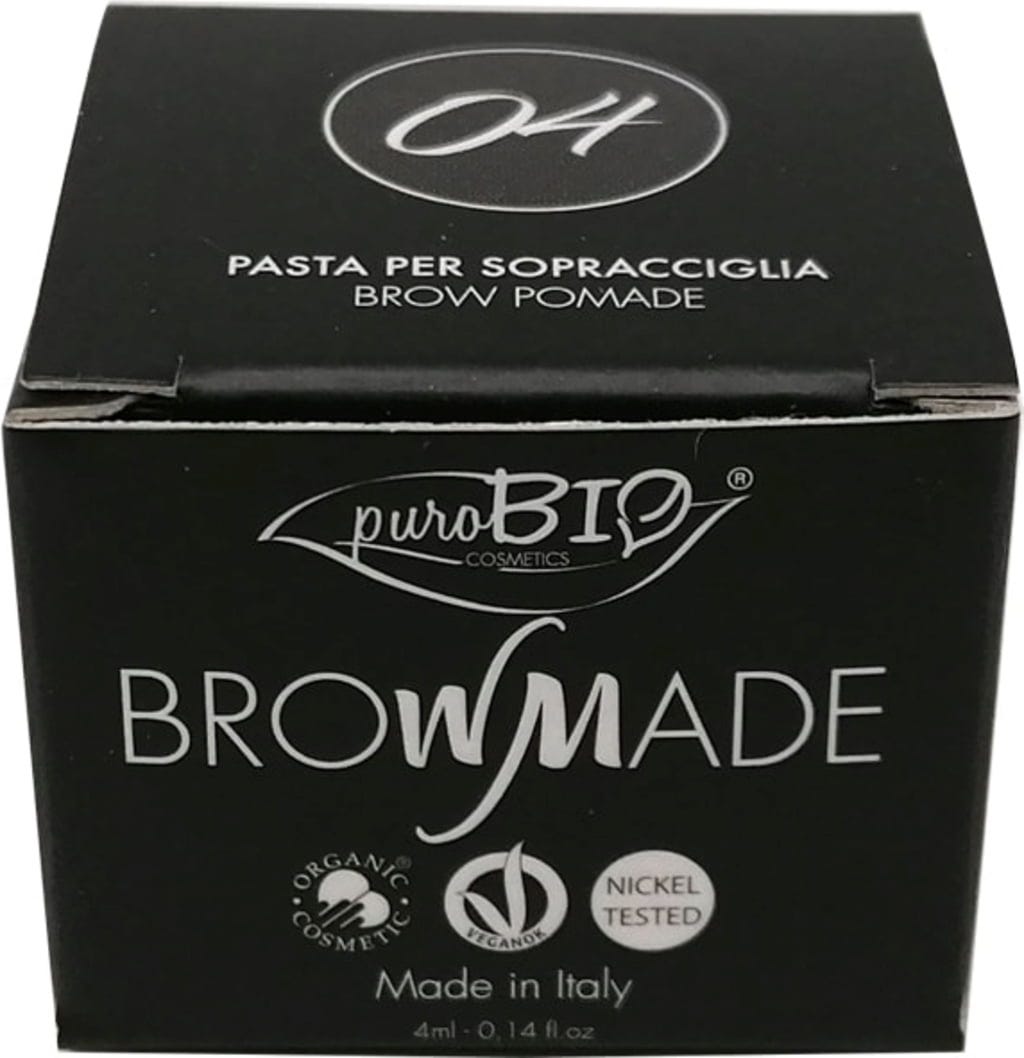 puroBIO cosmetics  BrowMade Brow Pomade, 04 Carbon (4 ml)