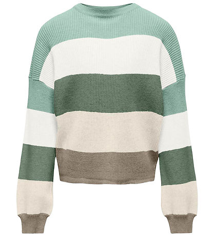 Kids Only Bluse - Strick - Noos - KogSandy - Silt Green/Cloud Da