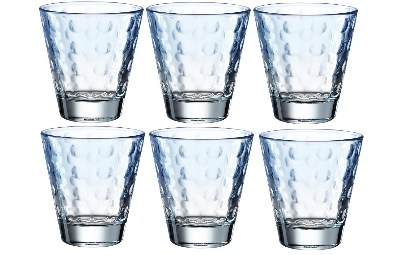 Trinkglas Optic Pastell 215 ml, 6 Stück, BlauFarbiges Trinkgläser Set