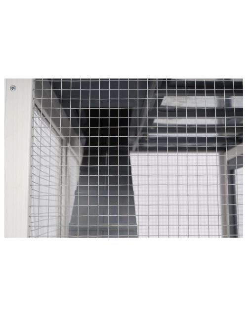 Adori Konijnenhok Izzy - Dierenverblijf - 111x71x115 cm Grijs Wit