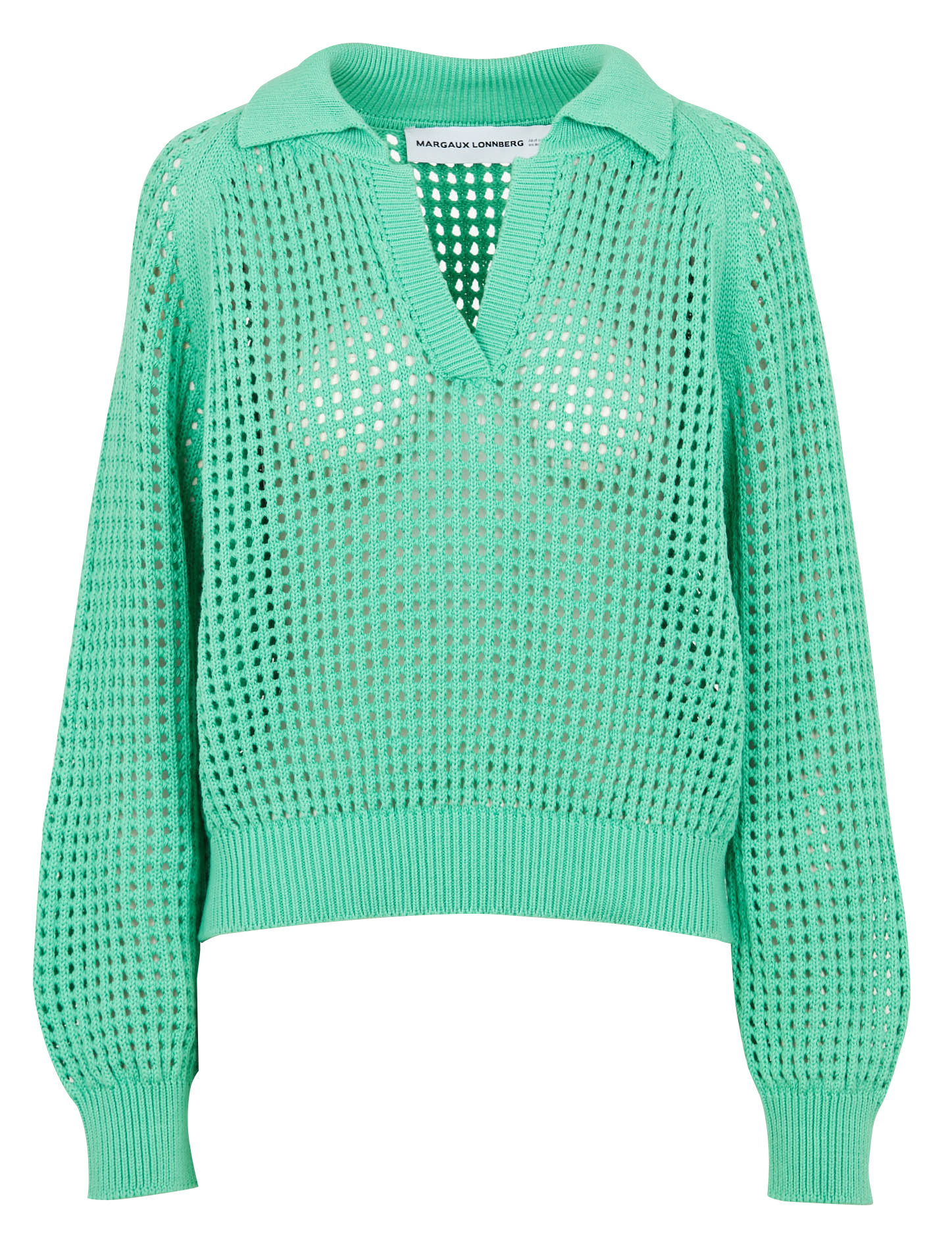 MORRIS - Pull à col classique ample en coton | Vert