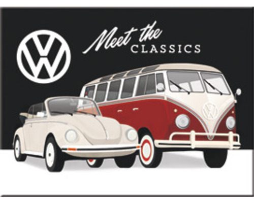 Magneet VW Meet The Classics 6x8 cm