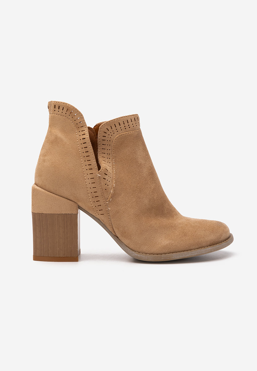 Bottines à gros talon kaki Traicy