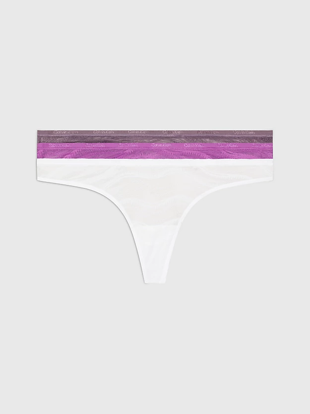 Conjunto com 3 Calcinhas Fio Dental de Renda