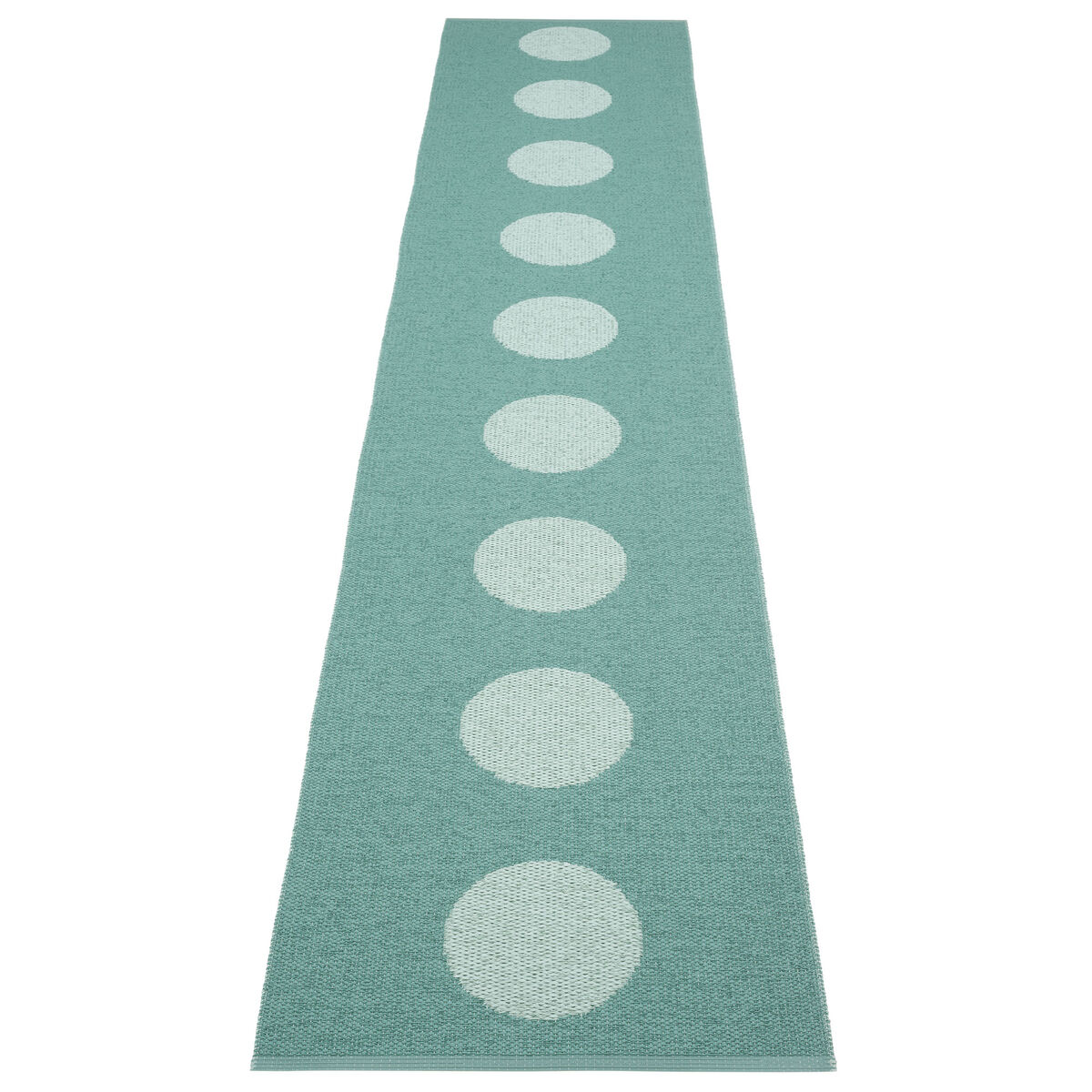 Pappelina Vera Pop teppe 70 × 360 cm, jade/turquoise