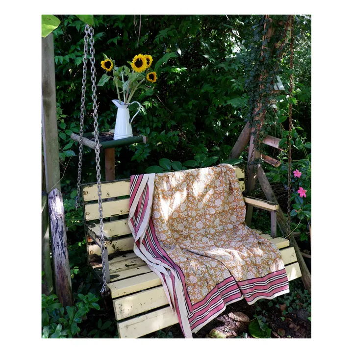 Doing Goods Plaid en coton Botanical  | Sable
