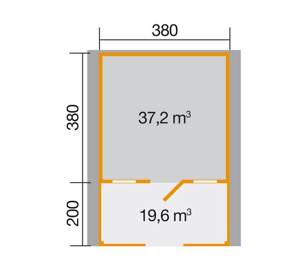 Weka Weekendhaus 138 Gr. 2, ca. B450/H299/T594