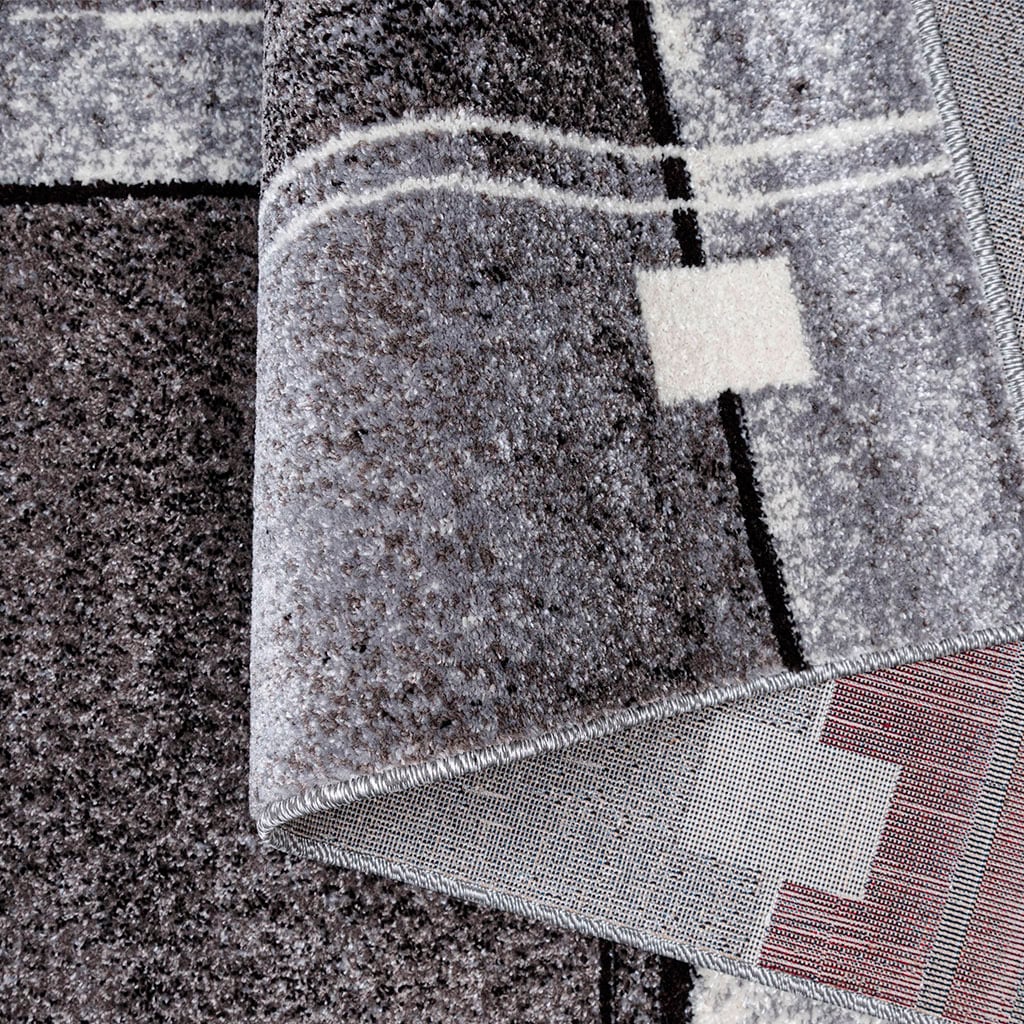 my home Teppich »Deblin« rechteckig 9 mm Höhe weicher Flor, Kurzflor, Karo-Design, modern, geometrisches Muster