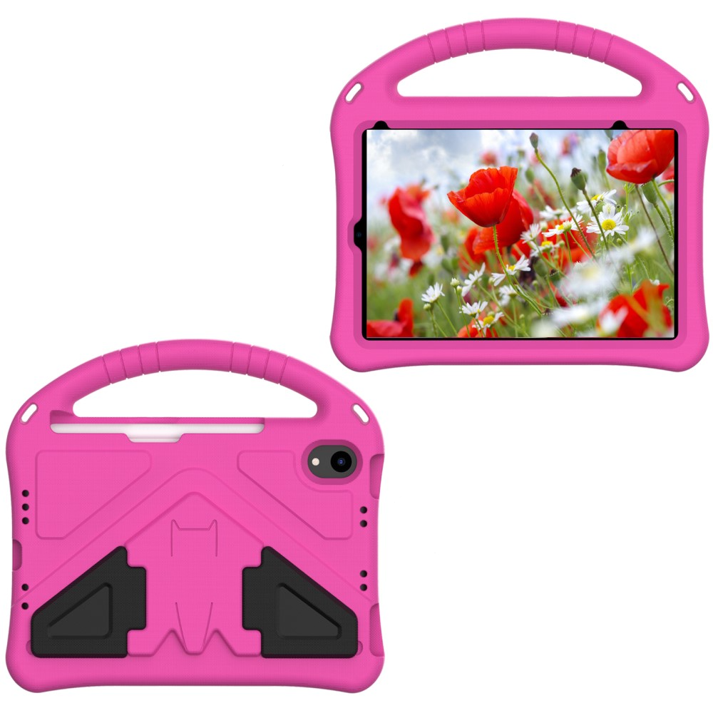 iPad Mini 7 (2024) / Mini 6 (2021) Stossfeste Kinder Schaumstoff Hülle mit Griff   Kickstand - Pink