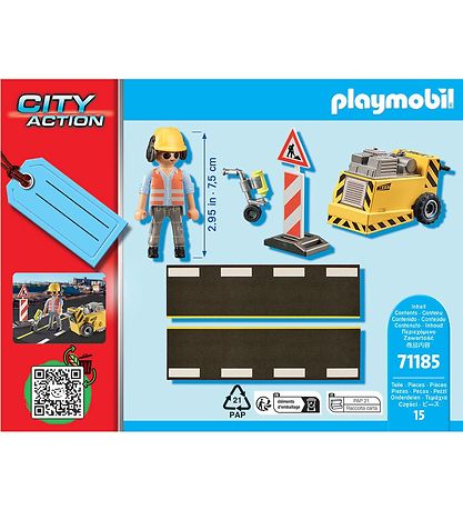 Playmobil City Action - Byggearbejder med kantfr?ser - 71185 - 1