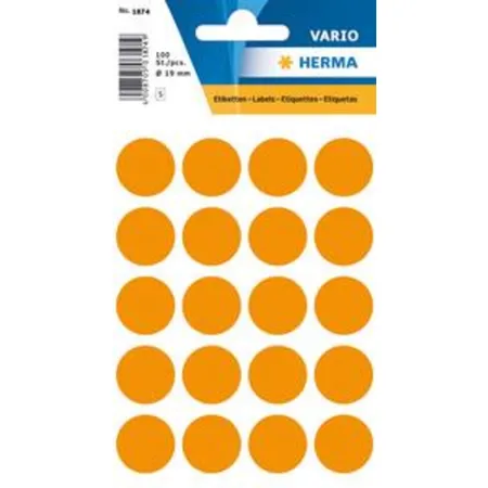 HERMA Etikett Farbpunkt orange Ø 19mm 100 St.