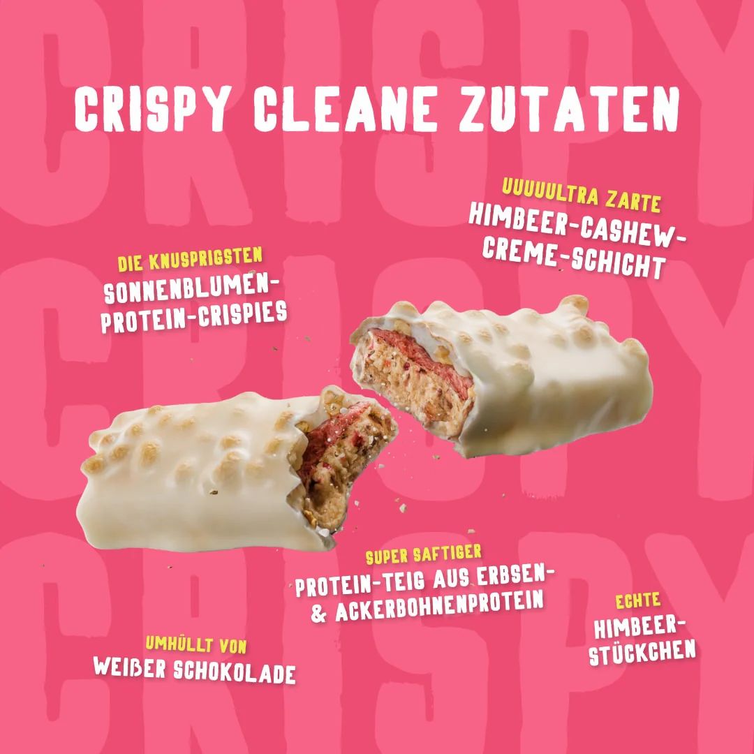 Vetain CRISPY veganer Proteinriegel - Berry (12er Pack)